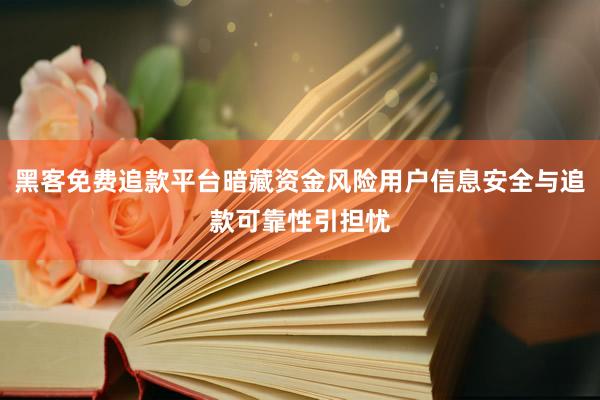 黑客免费追款平台暗藏资金风险用户信息安全与追款可靠性引担忧